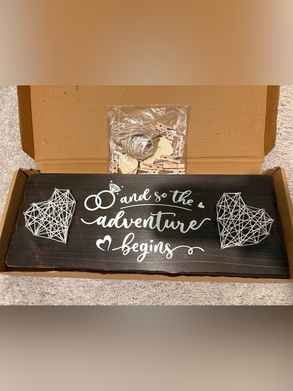 "And So The Adventure Begins" Wooden Sign